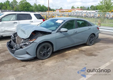 2023 Hyundai Elantra Hybrid Blue from USA, damaged, VIN KMHLM4AJ6PU033809